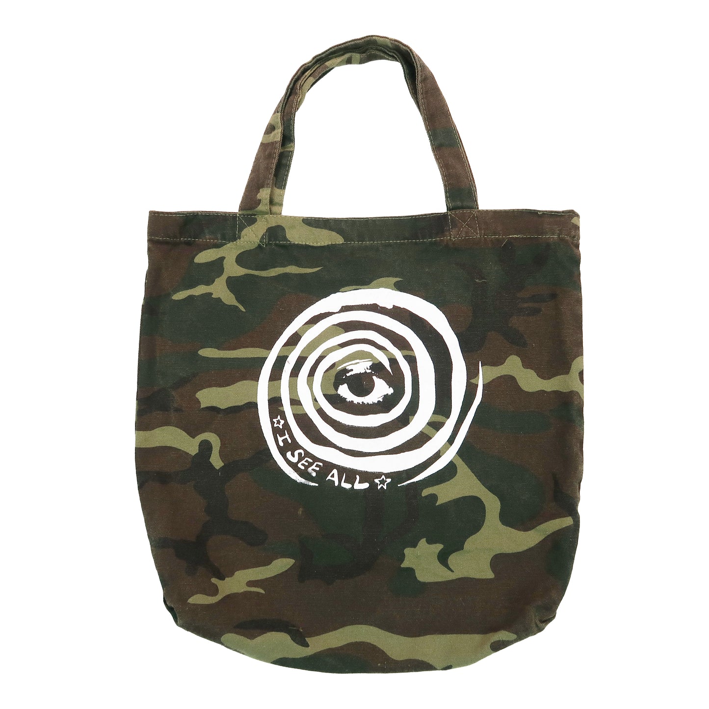 "I See All (Eye Spiral)" Camouflage Tote Bag