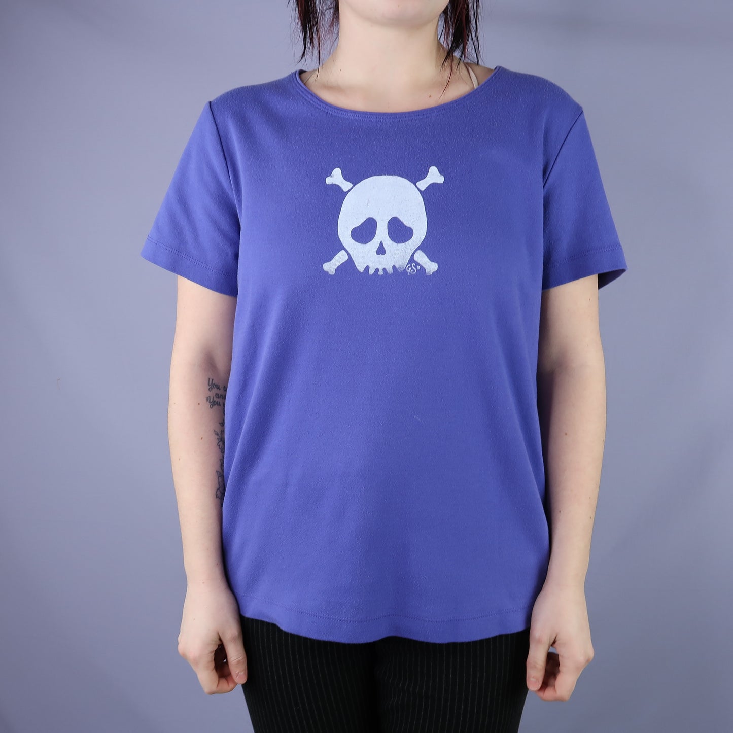 "Grim Skull" Purple Shirt - Large
