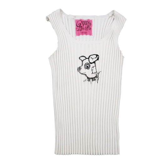 MISPRINT "Patches the Dog" Ribbed Tank Top - Large
