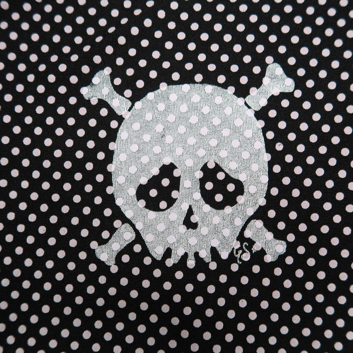 "Grim Skull" Polka Dot Babydoll Dress - 3XL