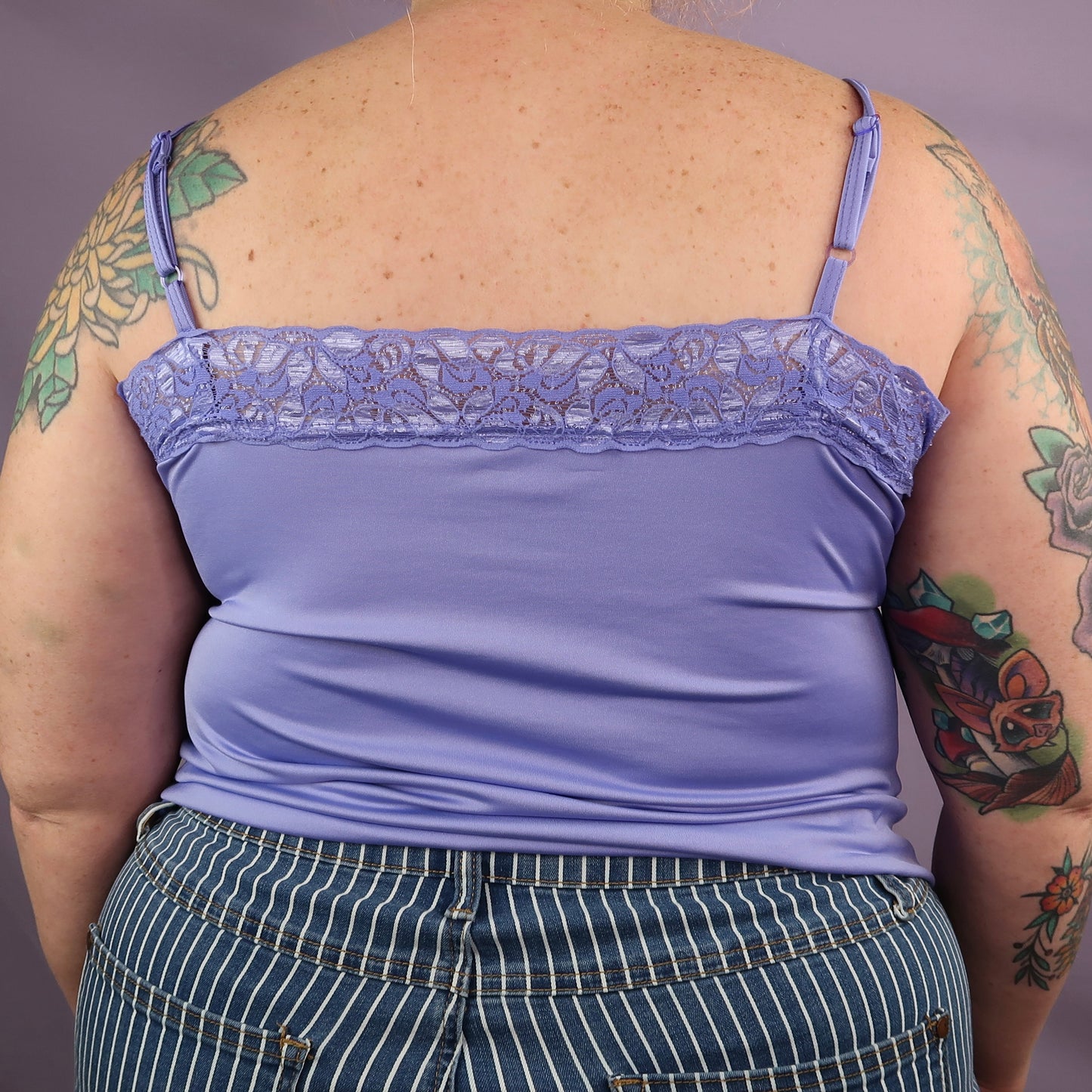 "Melted Visions" Purple Lace Tank Top - 2XL