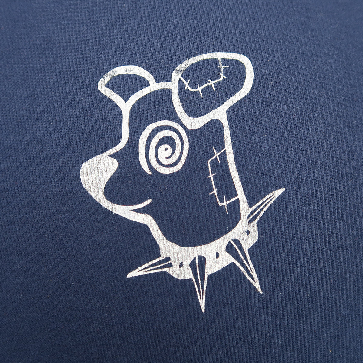 "Patches the Dog" Navy Blue Turtleneck Top - Small