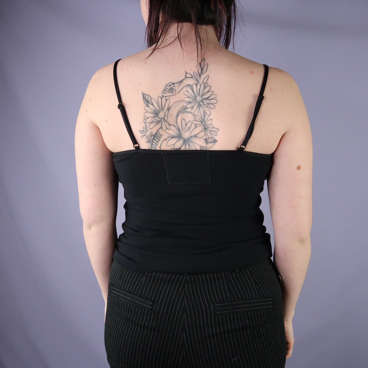 "Patches the Dog" Black Tank Top - Medium