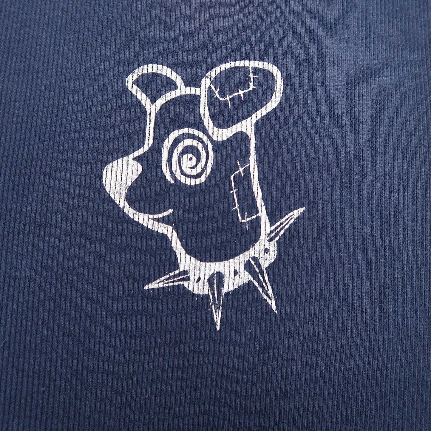 "Patches the Dog" Navy Blue Ribbed Tank - Large