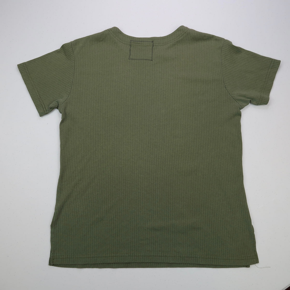 "I Love Spiders" Army Green Ribbed T-shirt - Large