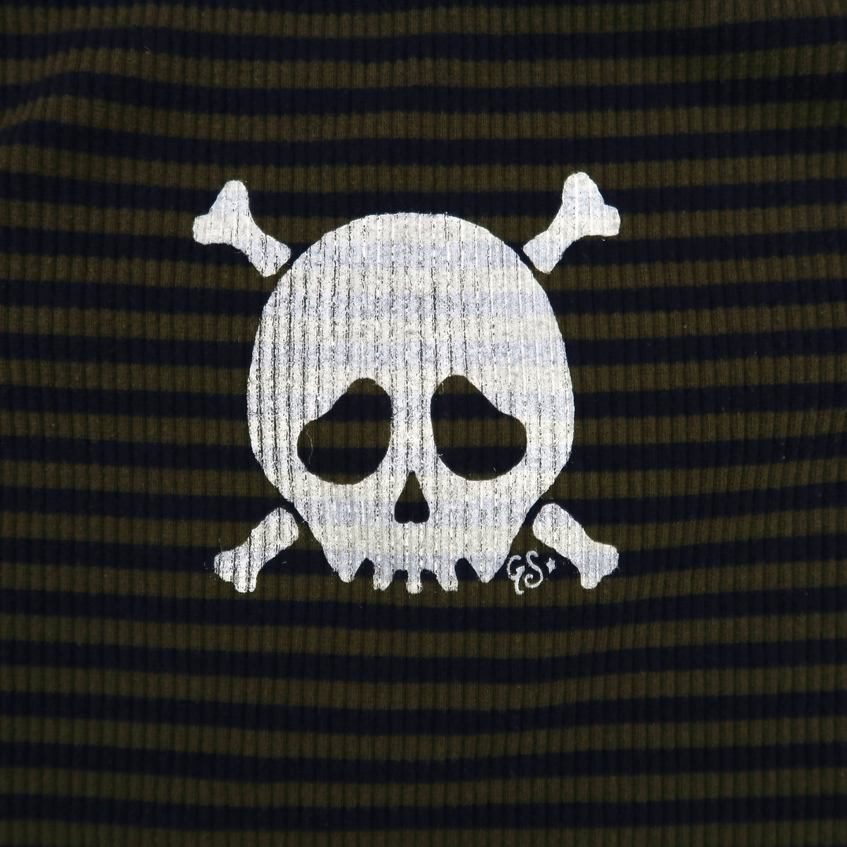 "Grim Skull" Striped Tank Top - 2XL