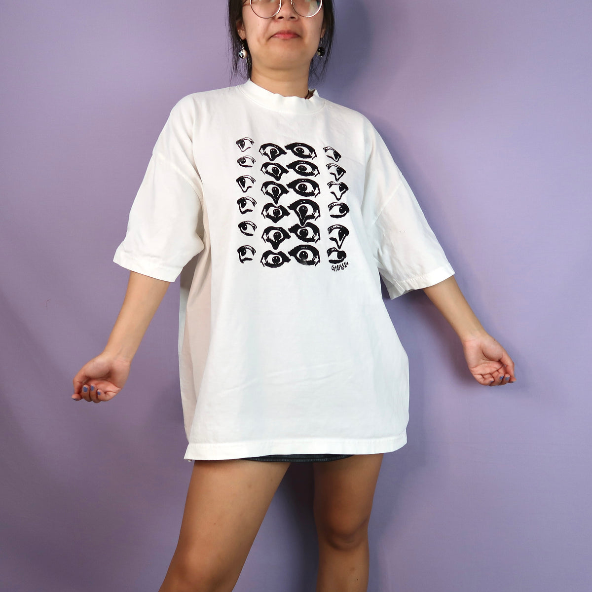 MISPRINT "Melted Visions" White T-shirt - 3XL