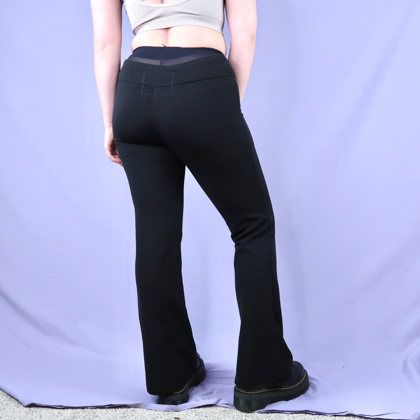 "Grim Skull" Black Flare Pants - Medium