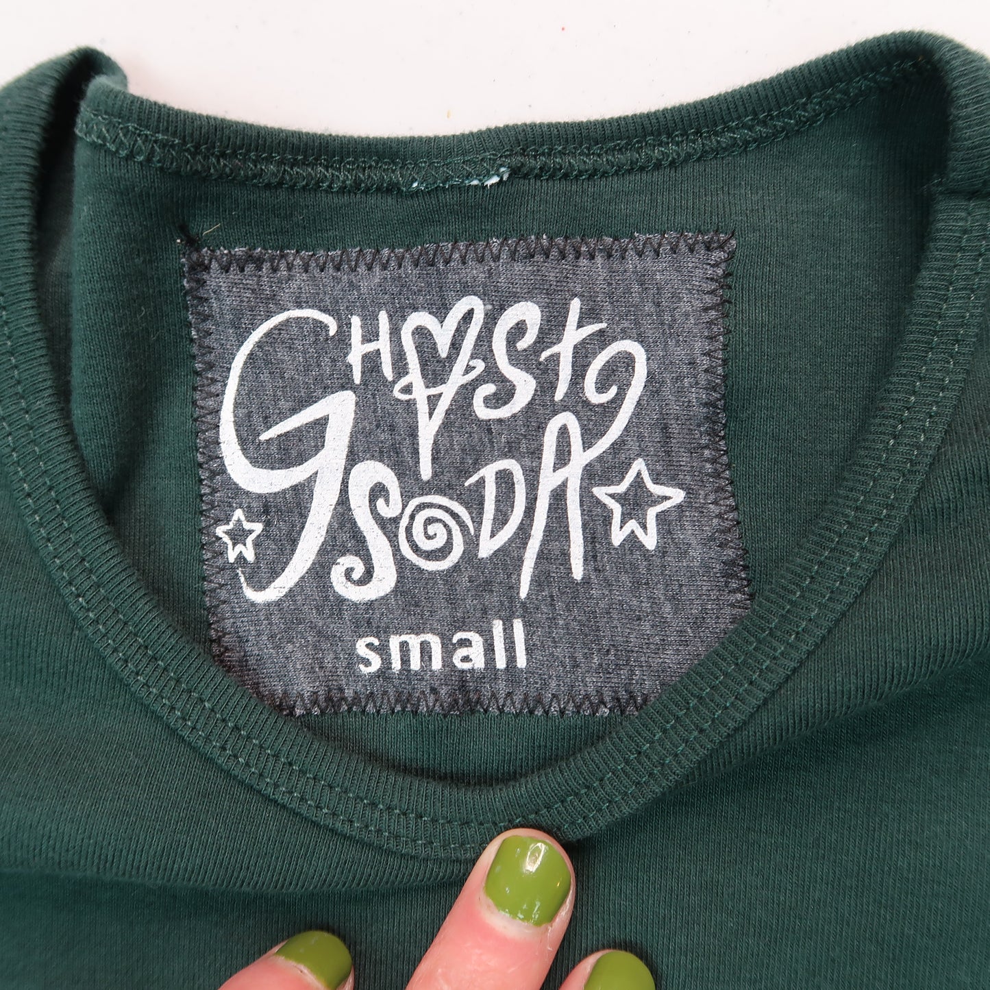 "I See All (Eye Spiral)" Forest Green Baby Tee - Small