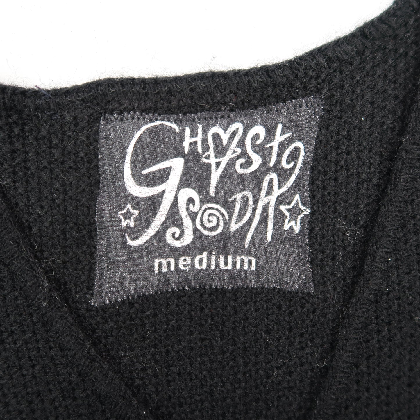 "Patches the Dog" Black Sweater Vest - Medium
