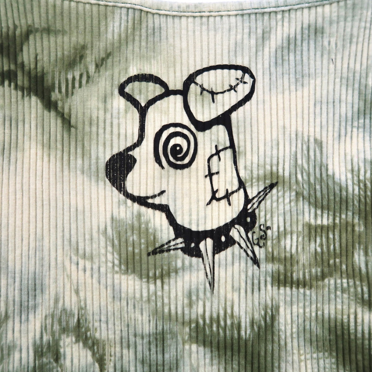"Patches the Dog" Tie Dye Crop Top - XL