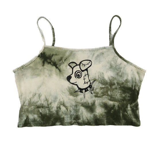 "Patches the Dog" Tie Dye Crop Top - XL