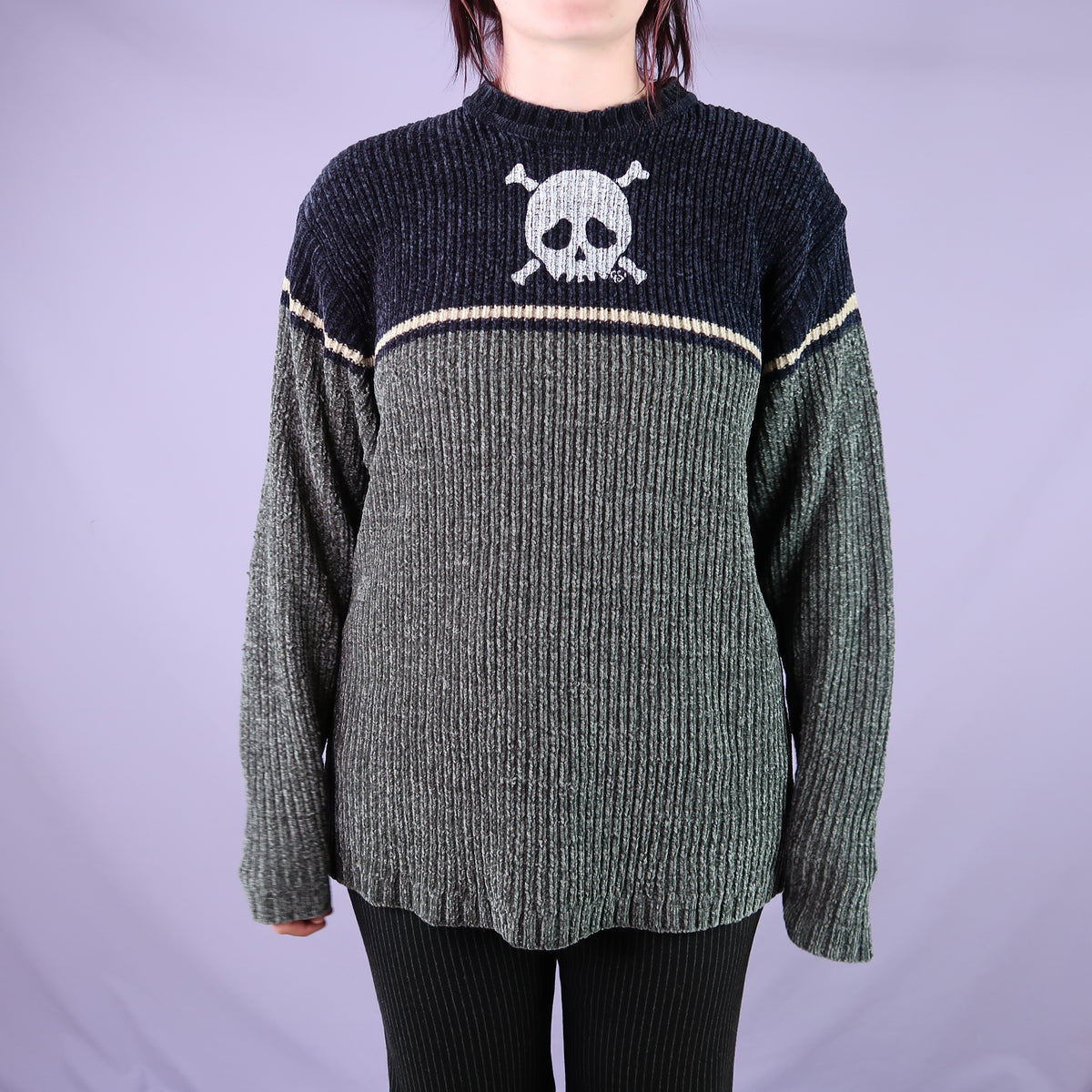 "Grim Skull" SOFTEST Sweater - Large