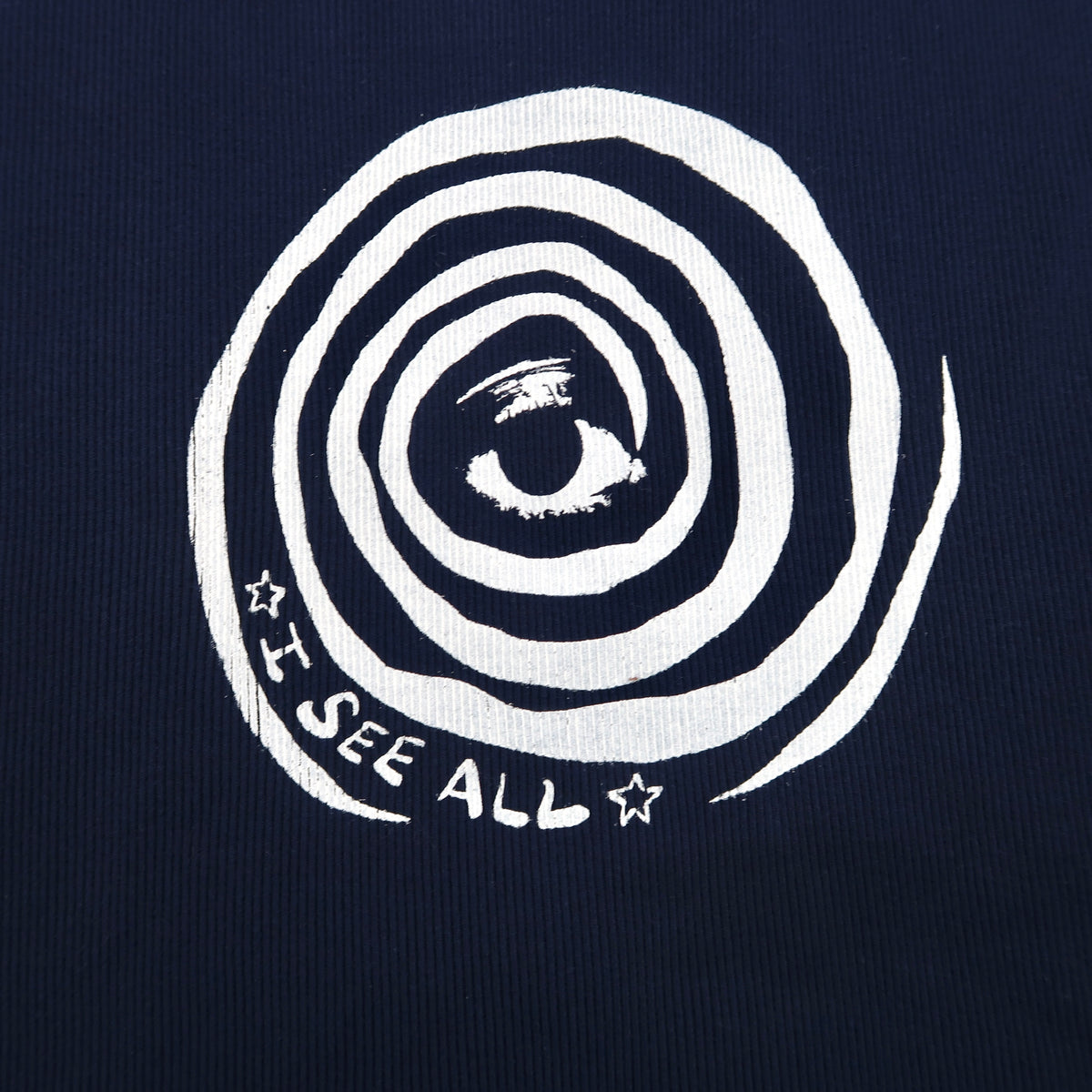 "I See All" (Eye Spiral) Navy Blue Ribbed Tank Top - XXXL