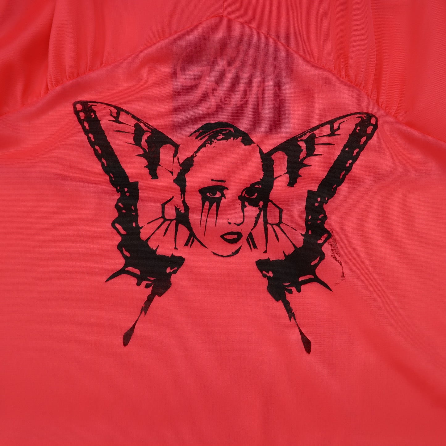 "Weeping Butterfly" Red Slip Dress - Small