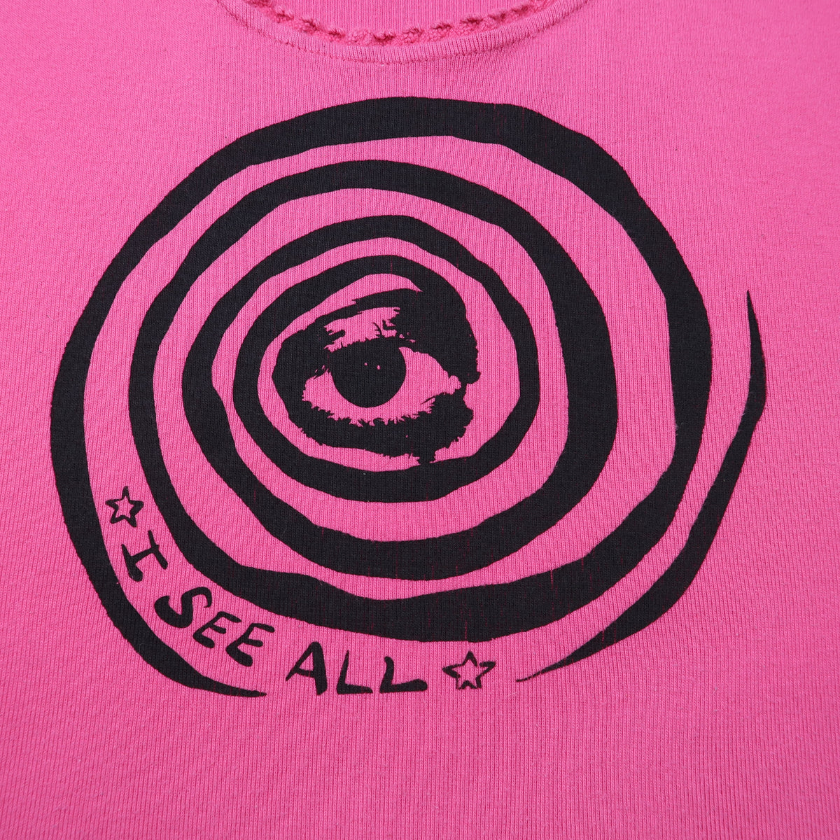 "I See All" (Eye Spiral) Hot Pink Tank Top - XL