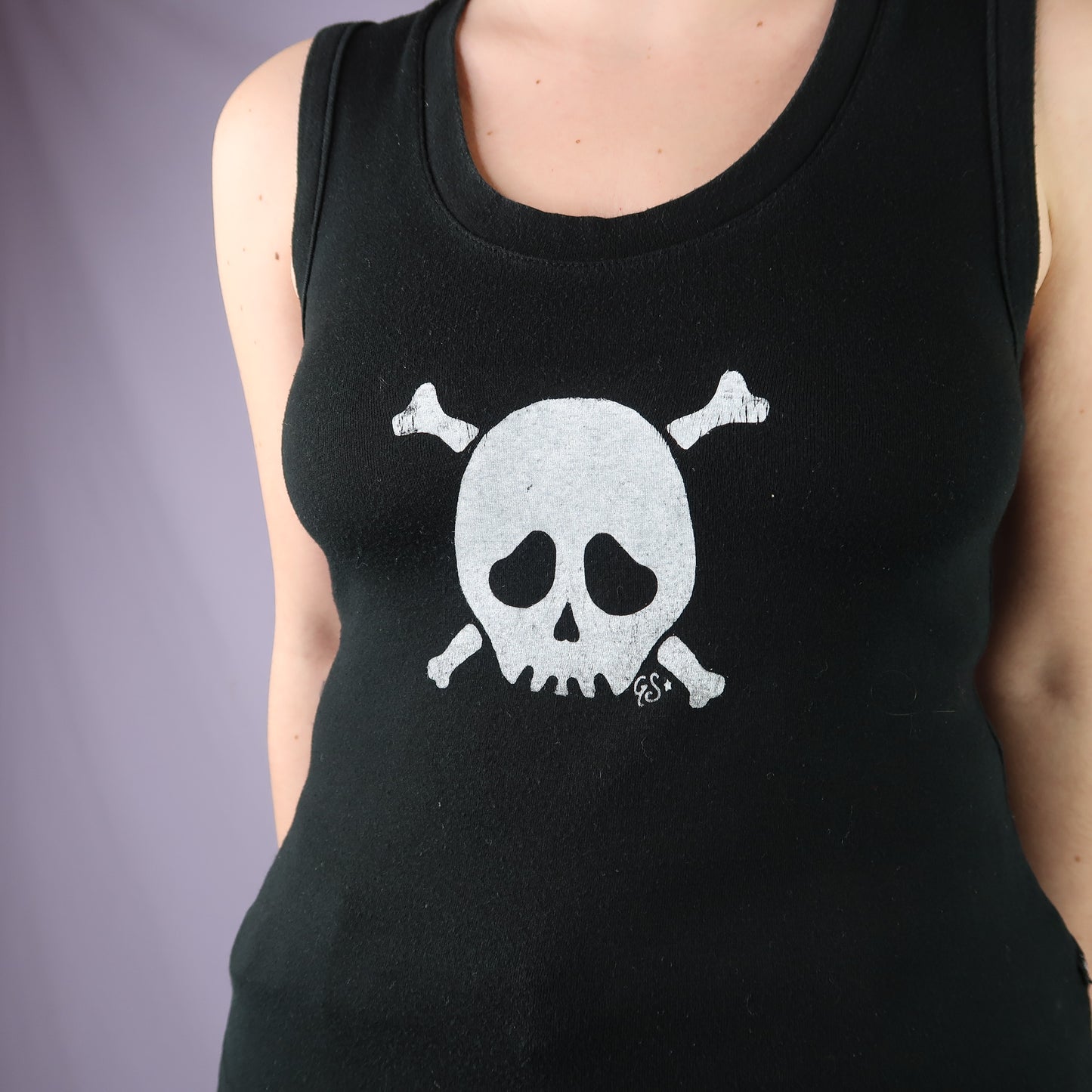 "Grim Skull" Black Tank - Medium