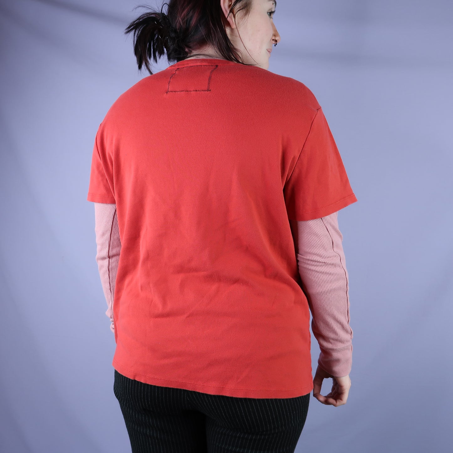 "Patches the Dog" Red Fitted Tee - XL