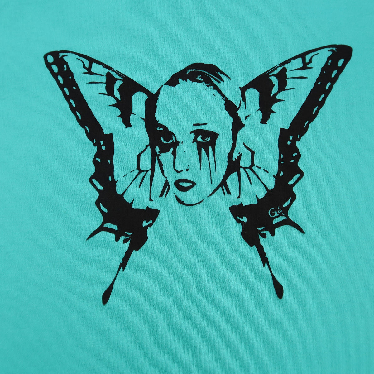 "Weeping Butterfly" Teal Shirt - XL