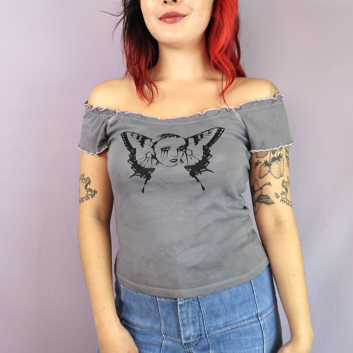 "I See All" (Eye Spiral) Black Ribbed Tank Top- Medium