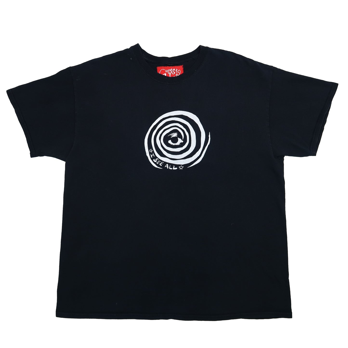 "I See All" (Eye Spiral) Black T-Shirt - XL