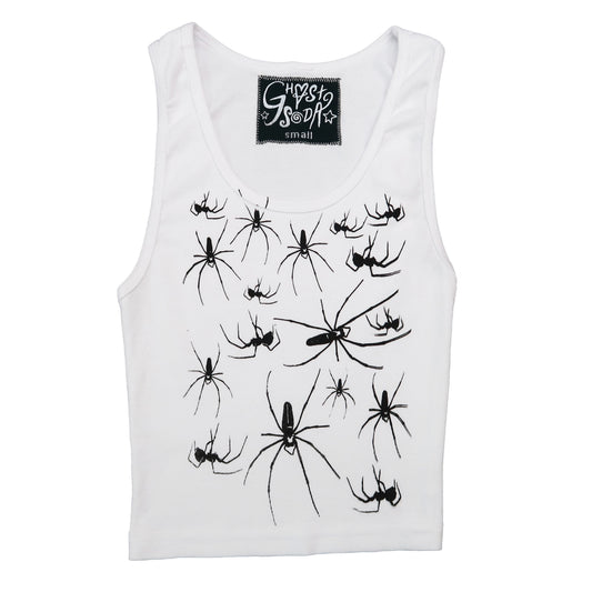 SAMPLE "I Love Spiders" White Tank - Small