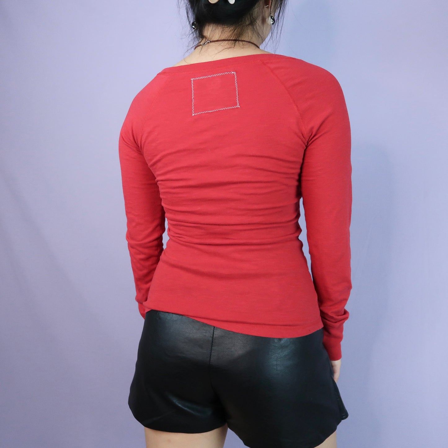 "I See All" (Eye Spiral) Red Long Sleeve - Small
