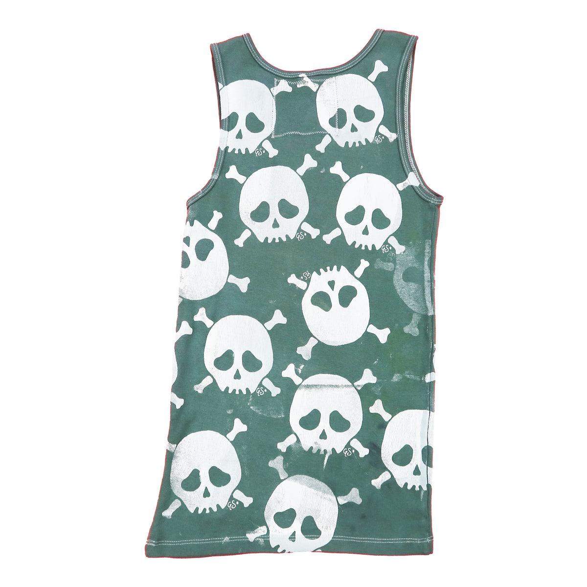 "Grim Skull" AOP Teal Tank - Small