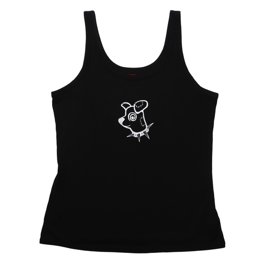 "Patches the Dog" Black Tank Top - XL