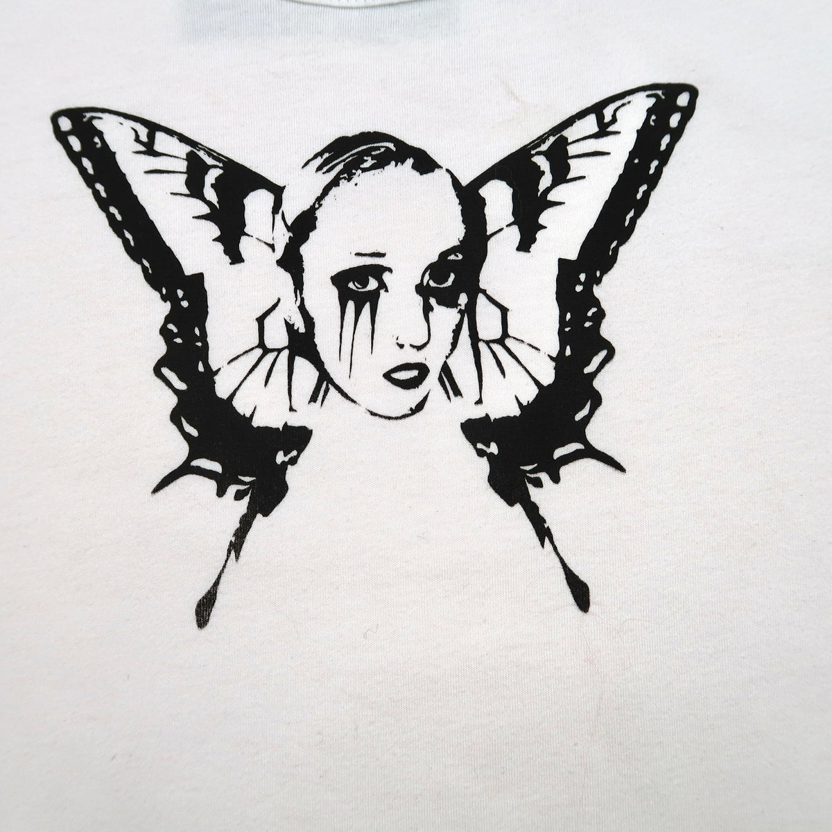 "Weeping Butterfly" White Long Sleeve - Small