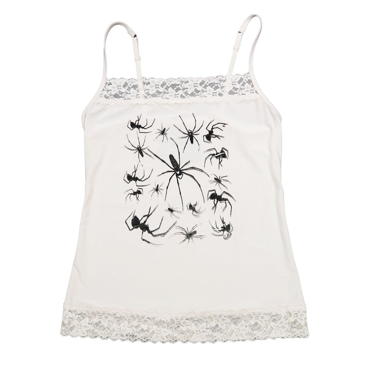 MISPRINT "I Love Spiders" Lace Tank Top - Medium