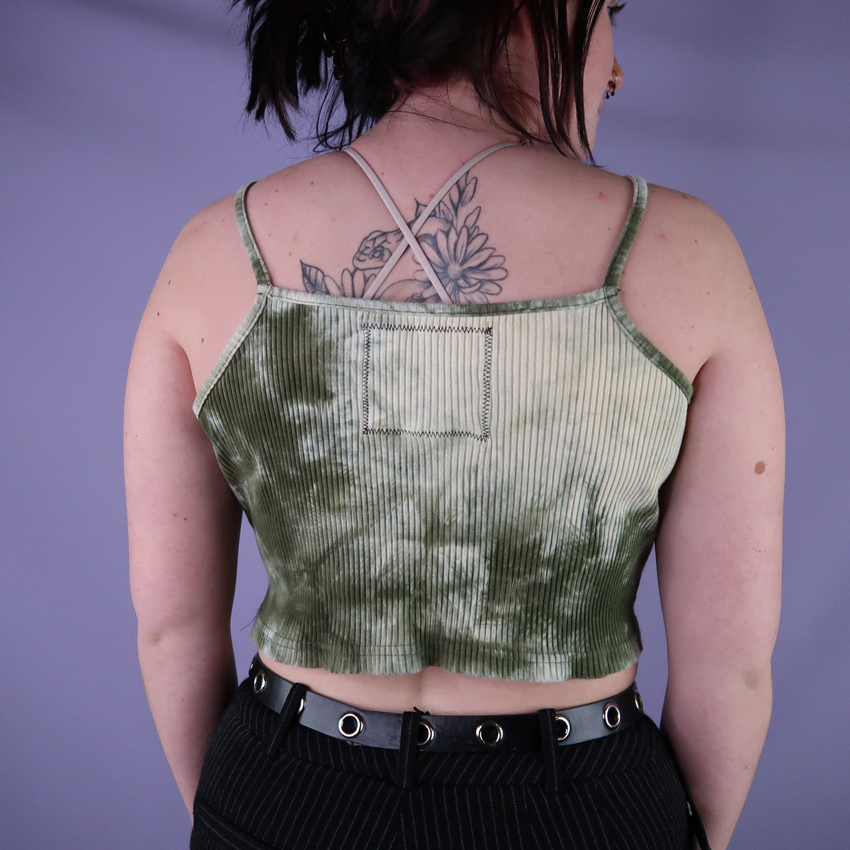 "Patches the Dog" Tie Dye Crop Top - XL