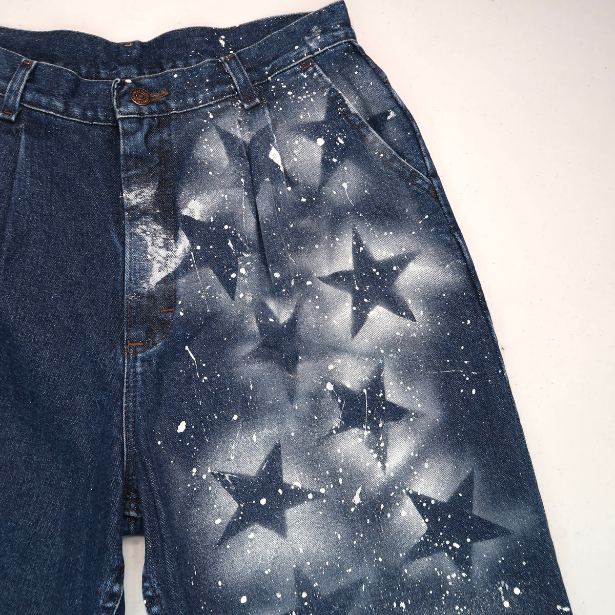"Superstar" Spray-Painted Denim - Large