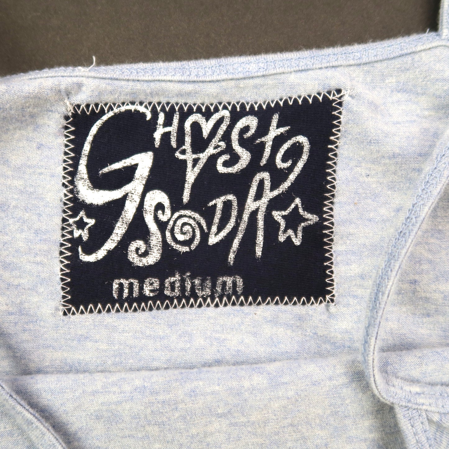 "Patches the Dog" Gray/Blue Tank Top - Medium