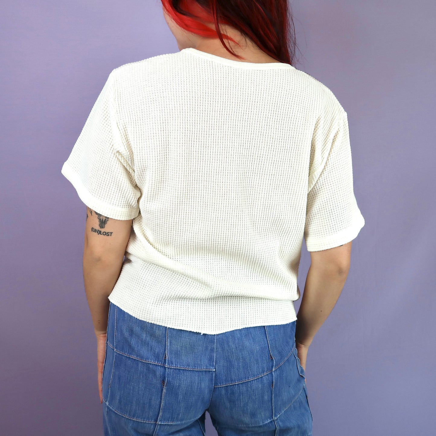 "Weeping Butterfly" Short Sleeve Thermal Top - Medium