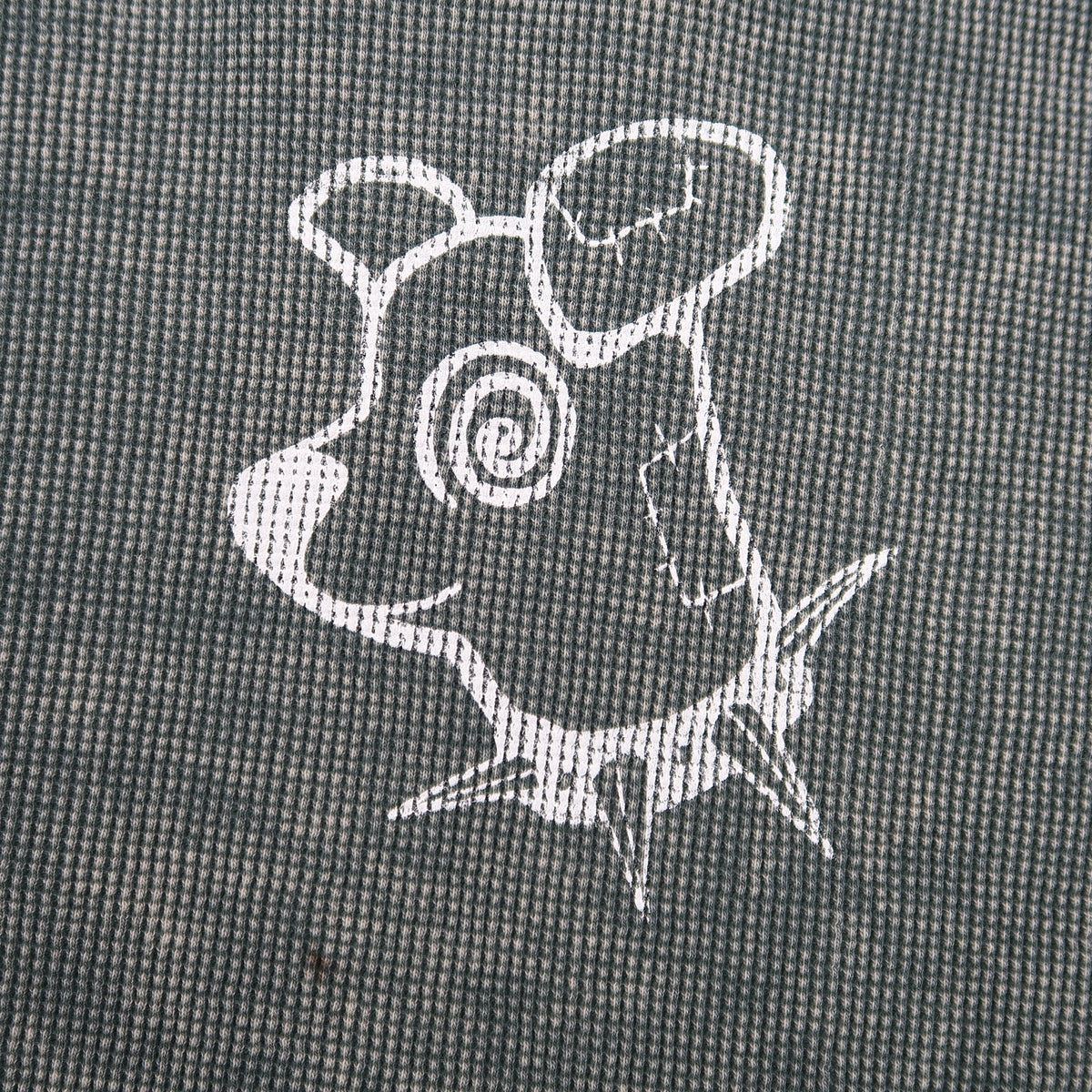 "Patches the Dog" Gray Waffle Knit Tank Top - Large