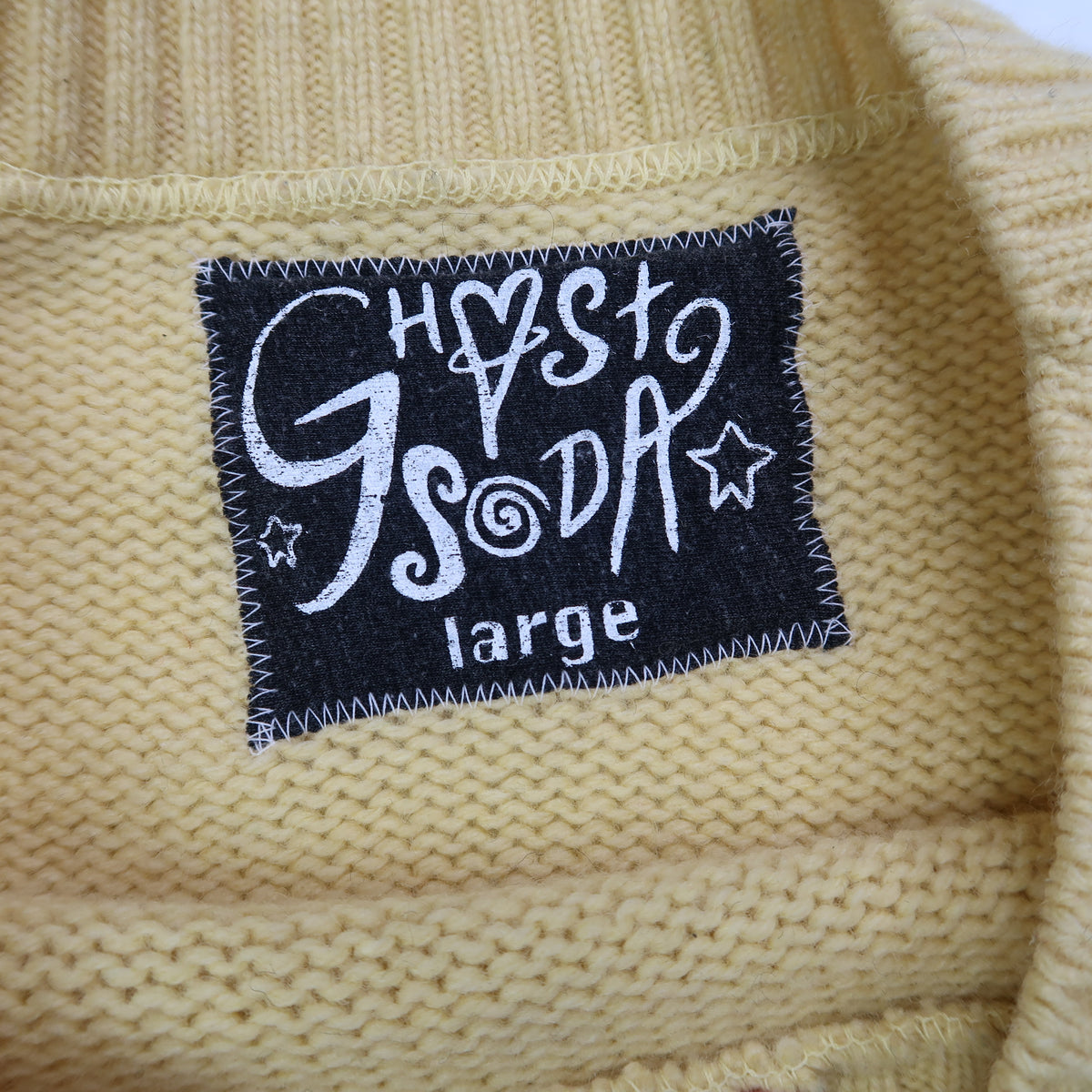 "I Love Spiders" Yellow Sweater - Large