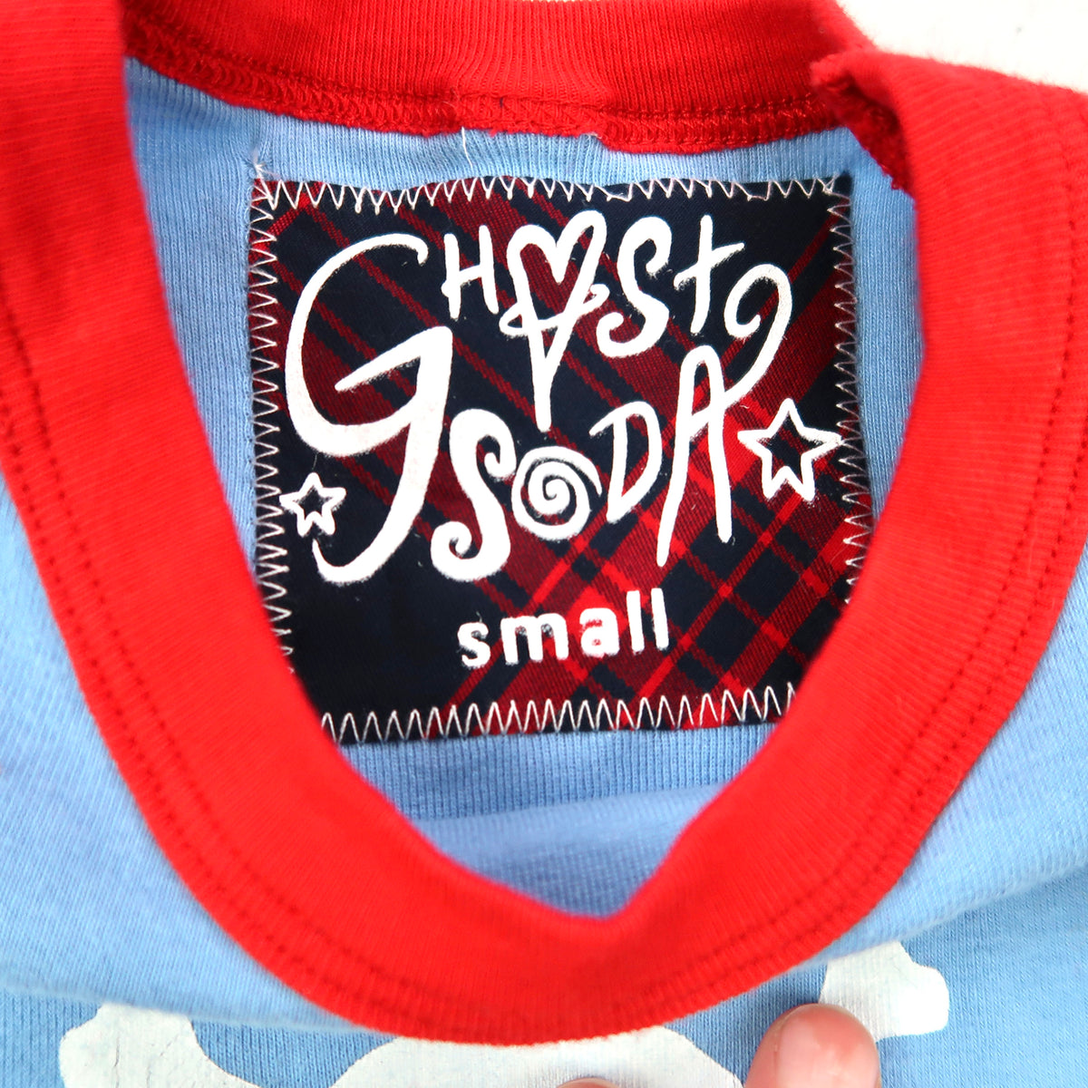 "Grim Skull" Raglan Baby Tee - Small