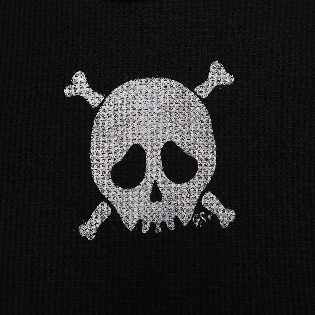 "Grim Skull" Gray Thermal Long Sleeve - Small