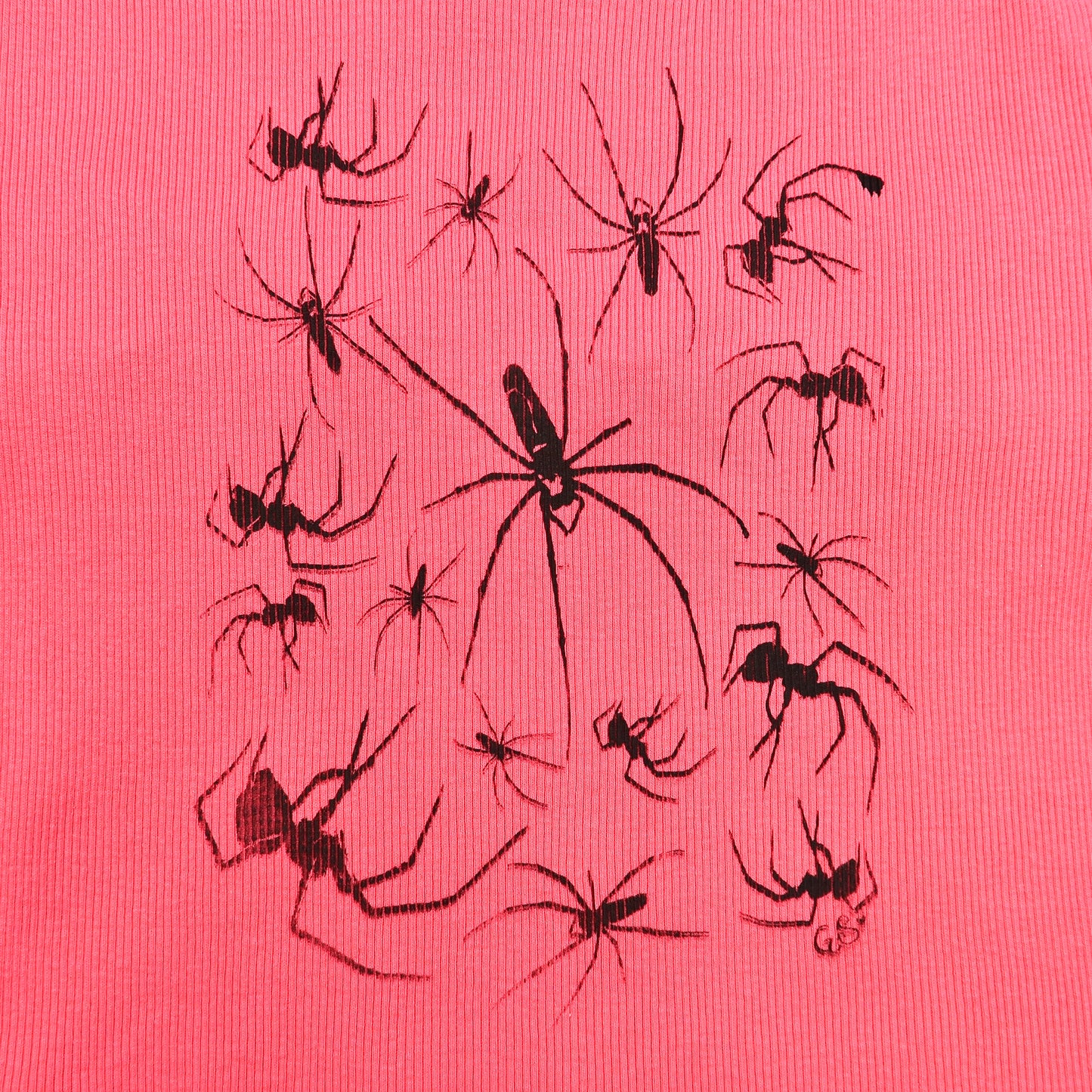 "I Love Spiders" Pink Tank Top - Medium