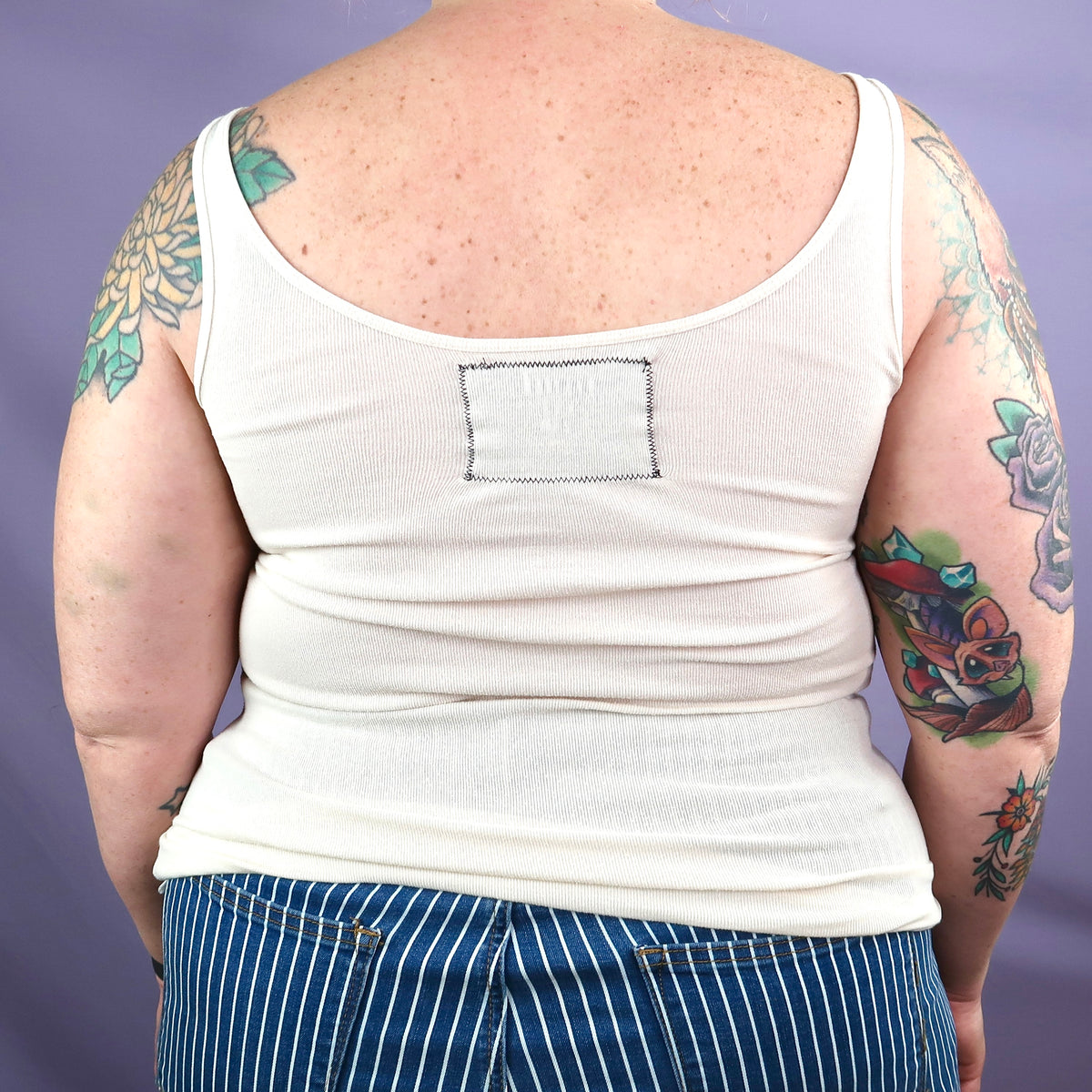"I Love Monogamy" Cream Tank Top - Large