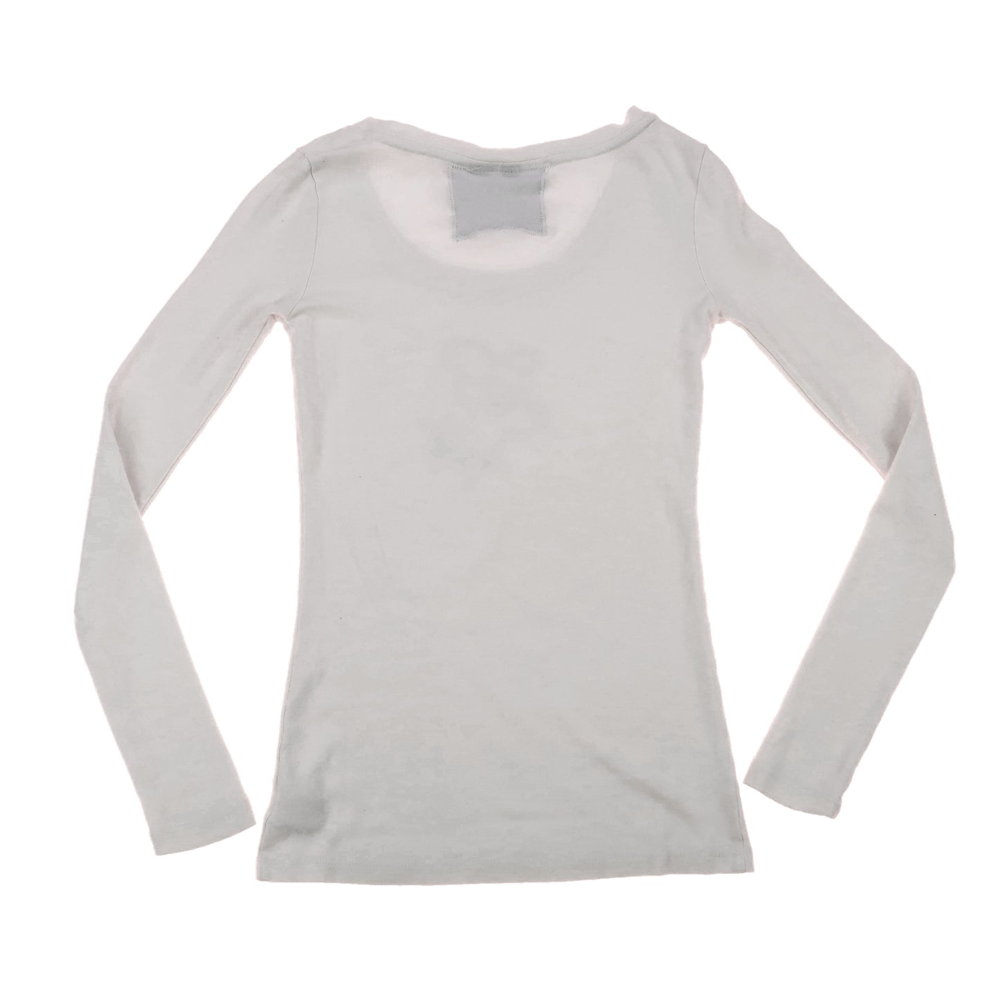 "Patches the Dog" White Long Sleeve Shirt - Small