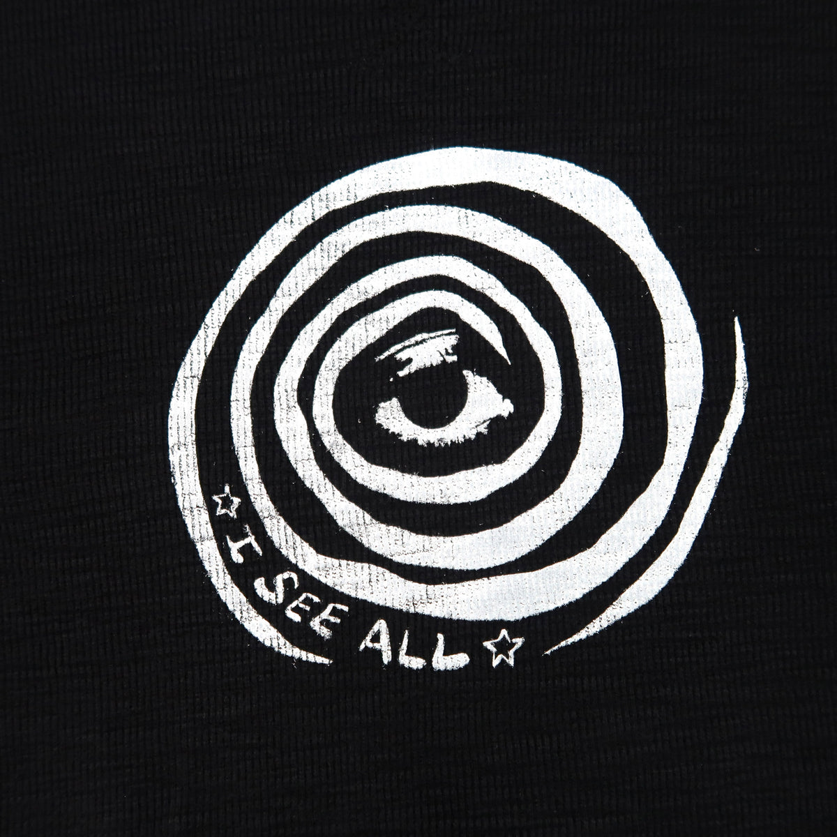 "I See All" (Eye Spiral) Black Thermal - Medium