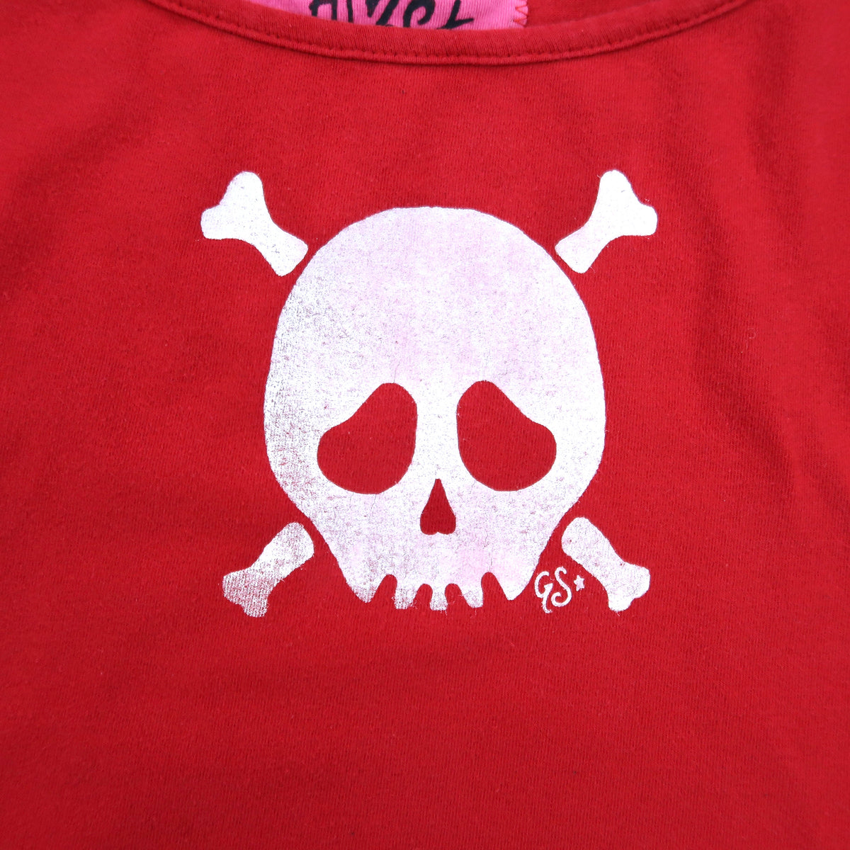 "Grim Skull" Red Tank Top - Large