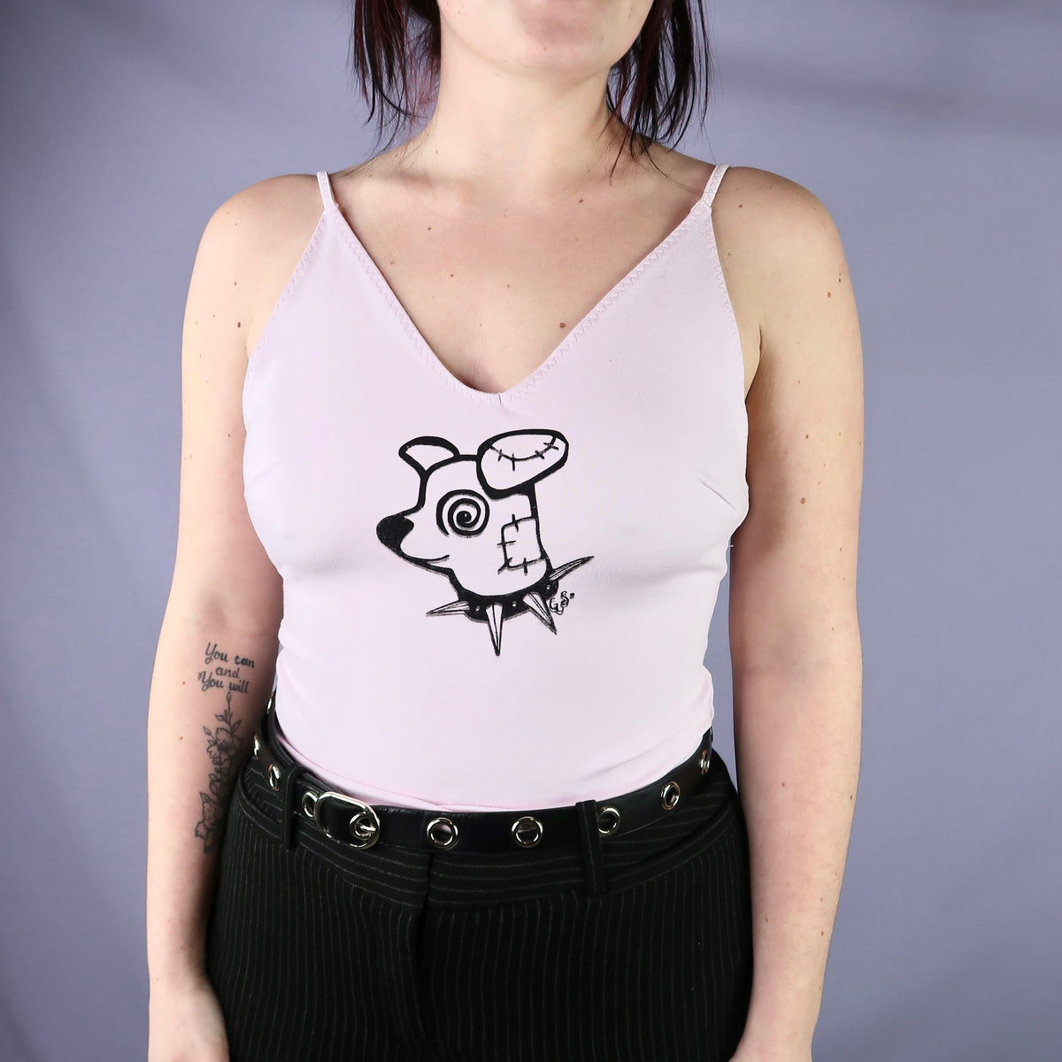 "Patches the Dog" Lavender Bodysuit - Small