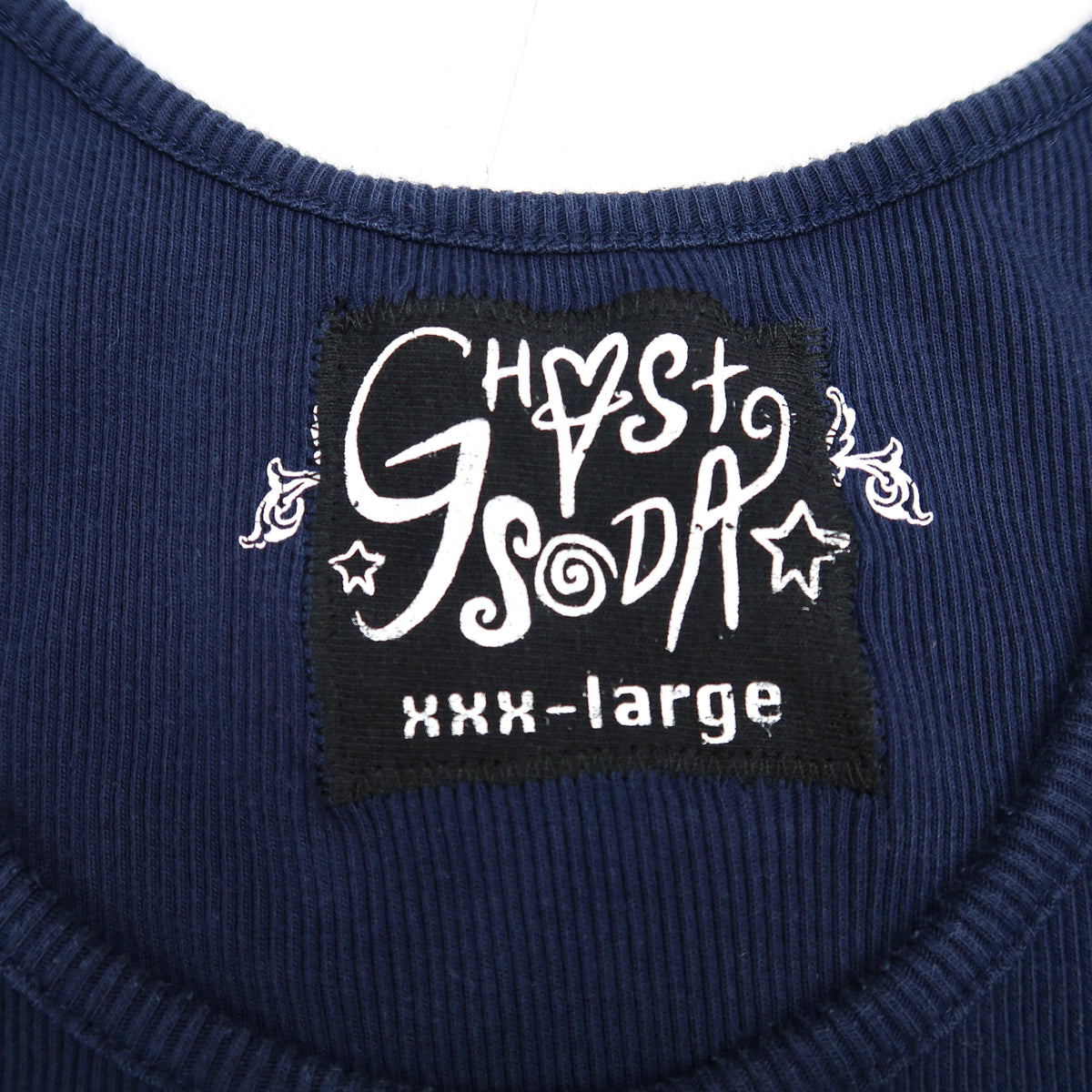 "I See All" (Eye Spiral) Navy Blue Ribbed Tank Top - XXXL