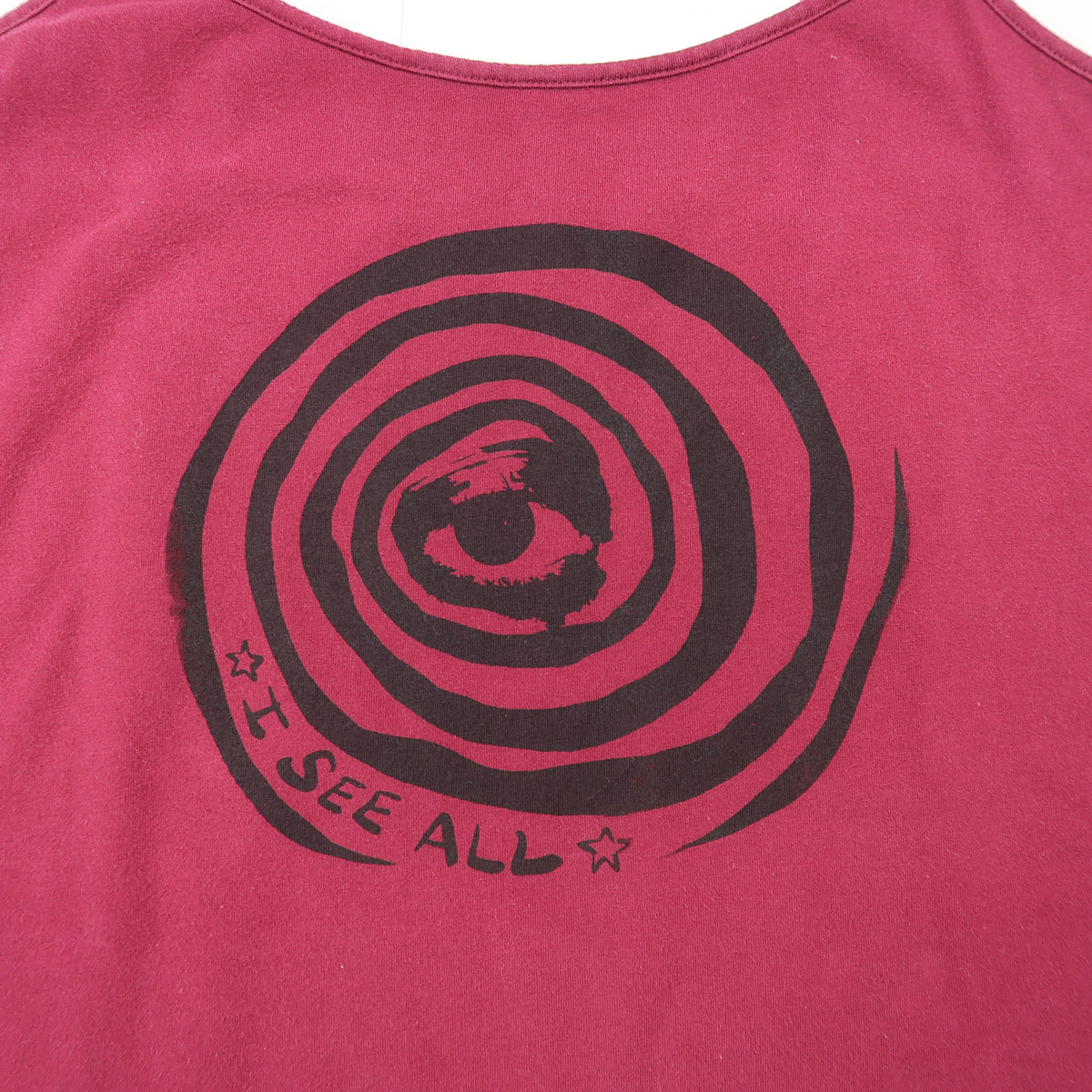 "I See All" (Eye Spiral) Red Tank Top - XL