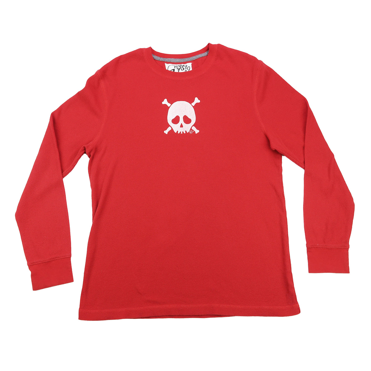"Grim Skull" Red Thermal Top - Large