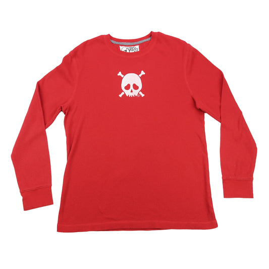 "Grim Skull" Red Thermal Top - Large