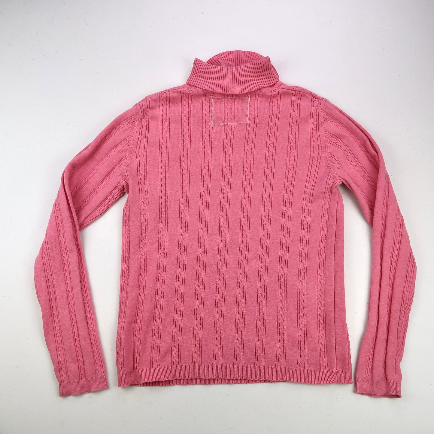 "Weeping Butterfly" Pink Knit Turtleneck - Medium